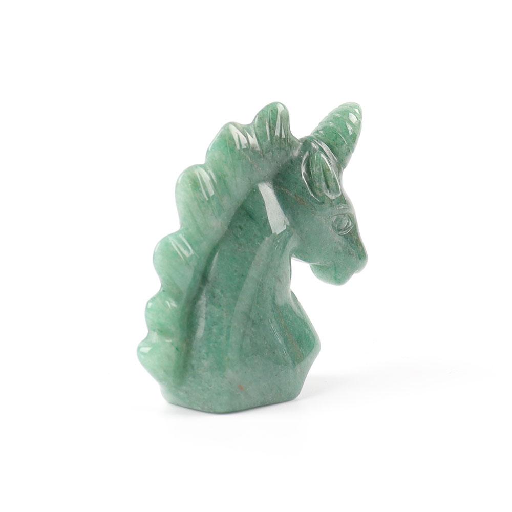 2" Green Aventurine Crystal Carving Unicorn Animal Bulk Best Crystal Wholesalers