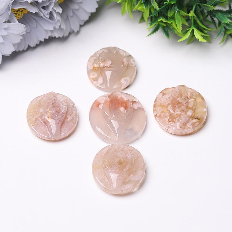 1.5" Flower Agate Crystal Carvings Best Crystal Wholesalers