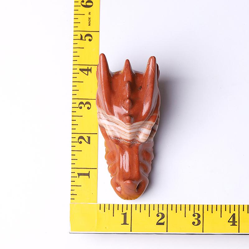 3" Red Jasper Dragon Head Crystal Carvings Best Crystal Wholesalers