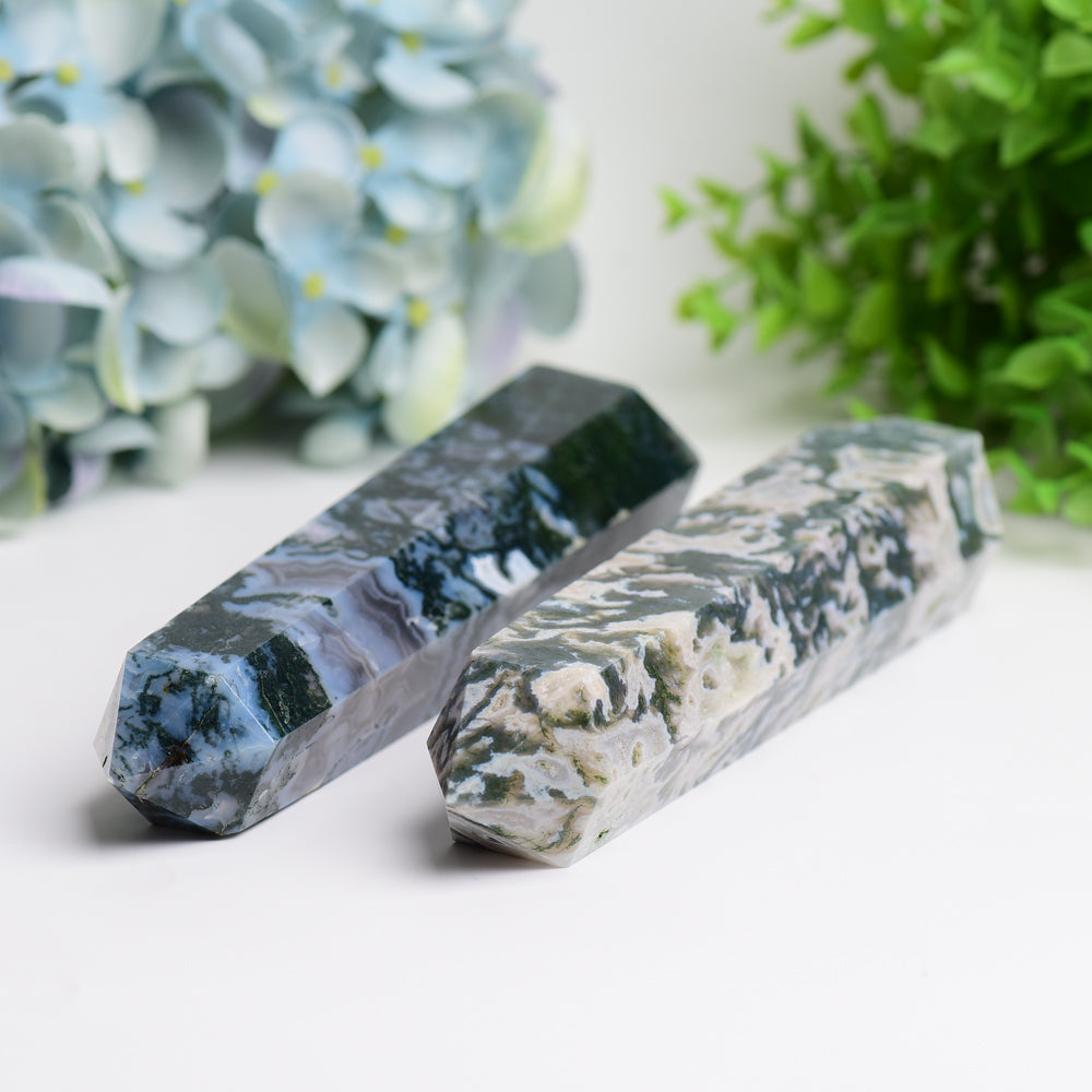 6.0" Moss Agate Crystal Tower Bulk Crystal wholesale suppliers