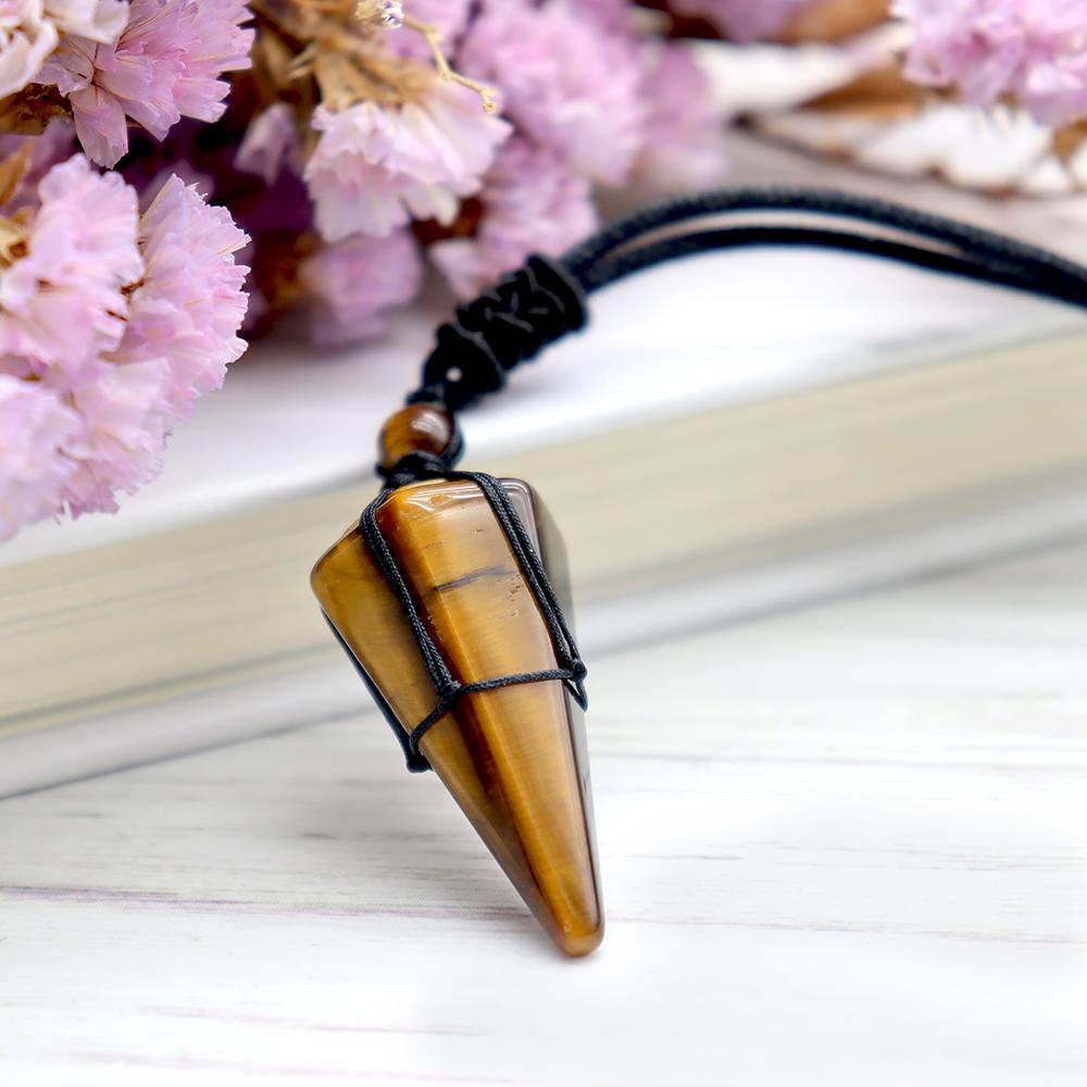 Arrow Shaped Obsidian Quartz Crystal Stone Necklace Best Crystal Wholesalers