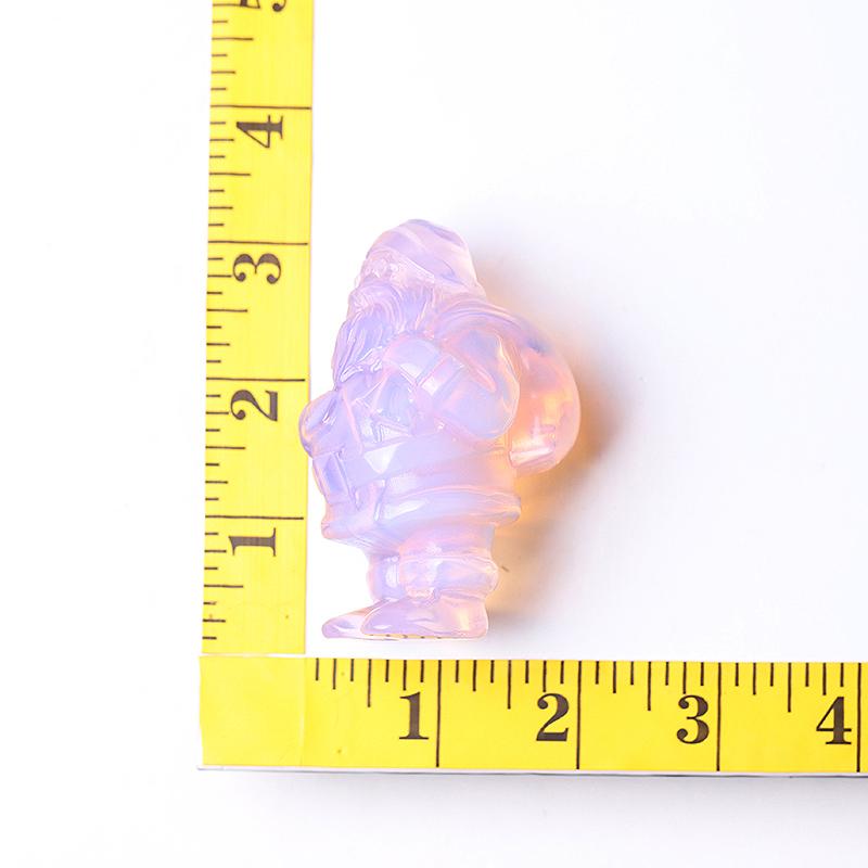 3" Pink Opalite Santa Claus Crystal Carvings for Christmas Best Crystal Wholesalers