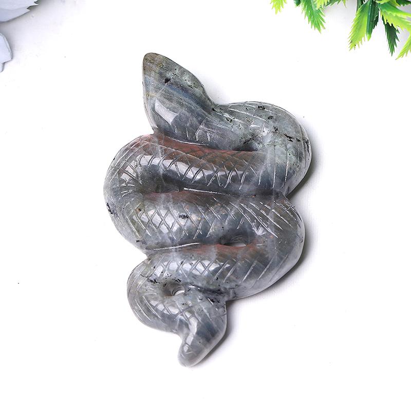 3.5" Labradorite Snake Crystal Carvings Animal Bulk Best Crystal Wholesalers