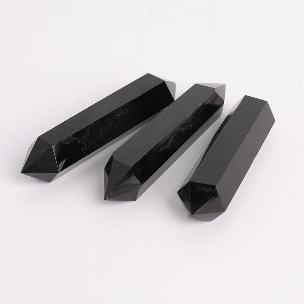 Black Obsidian Double Terminated Towers Points Bulk Best Crystal Wholesalers