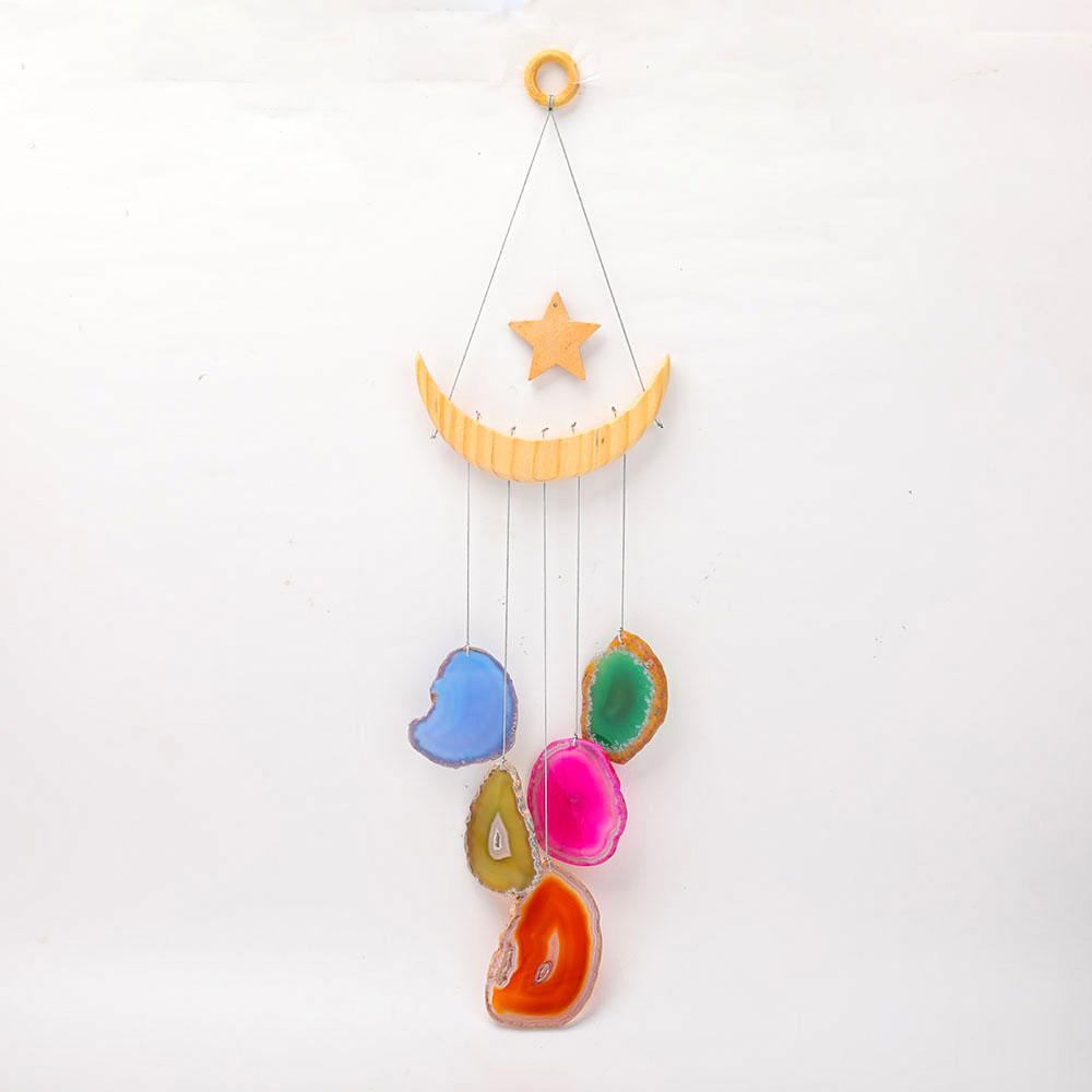 Agate Colorful Wind Chimes Hanging Ornament Best Crystal Wholesalers