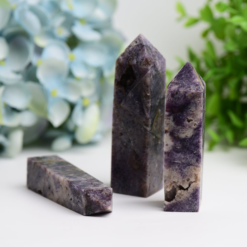 3.0"-4.5" Purple Sphalerite Crystal Tower Bulk Crystal wholesale suppliers