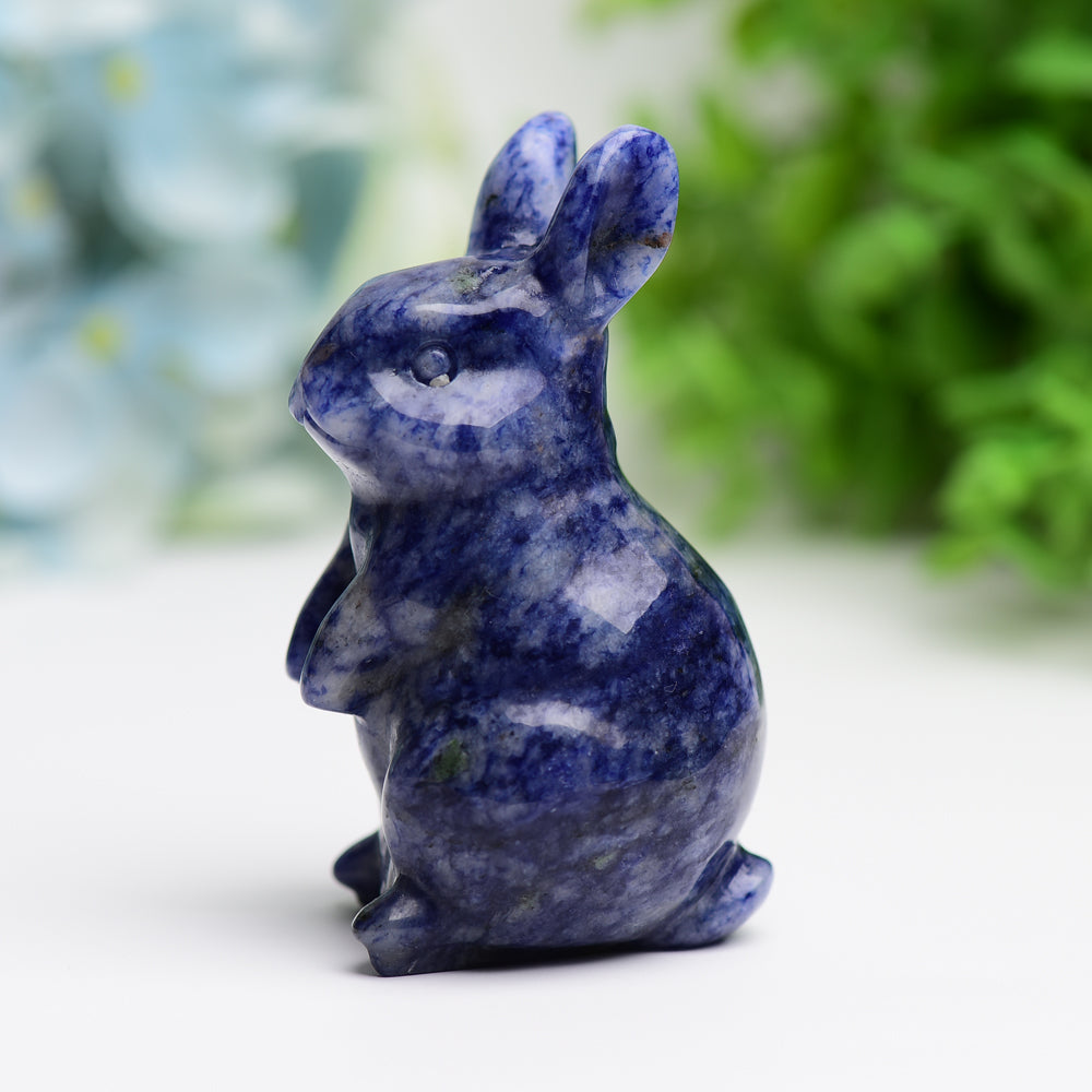 3.0" Sodalite Rabbit Animal Crystal Carving Bulk Best Crystal Wholesalers