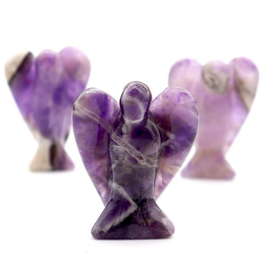 Crystal Gemstone Carved Pocket Crystal Guardian Angel Figurines 3 inch Model Bulk Best Crystal Wholesalers