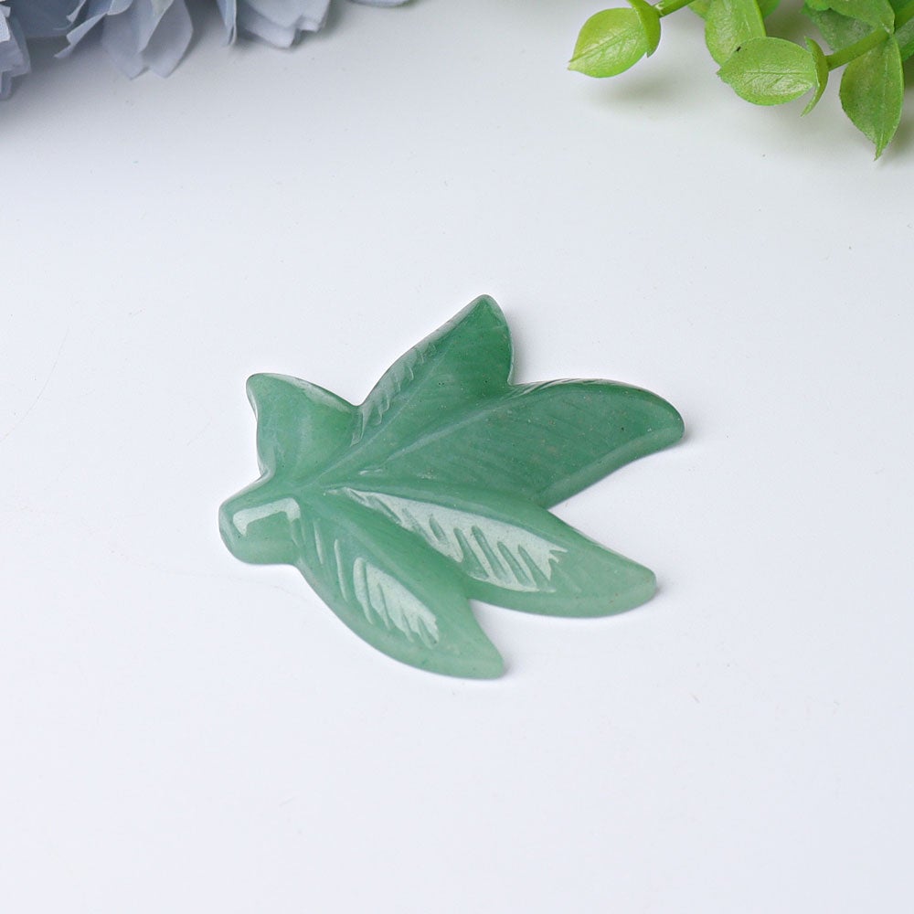 1.9" Leaf Crystal Carvings Plants Bulk Best Crystal Wholesalers