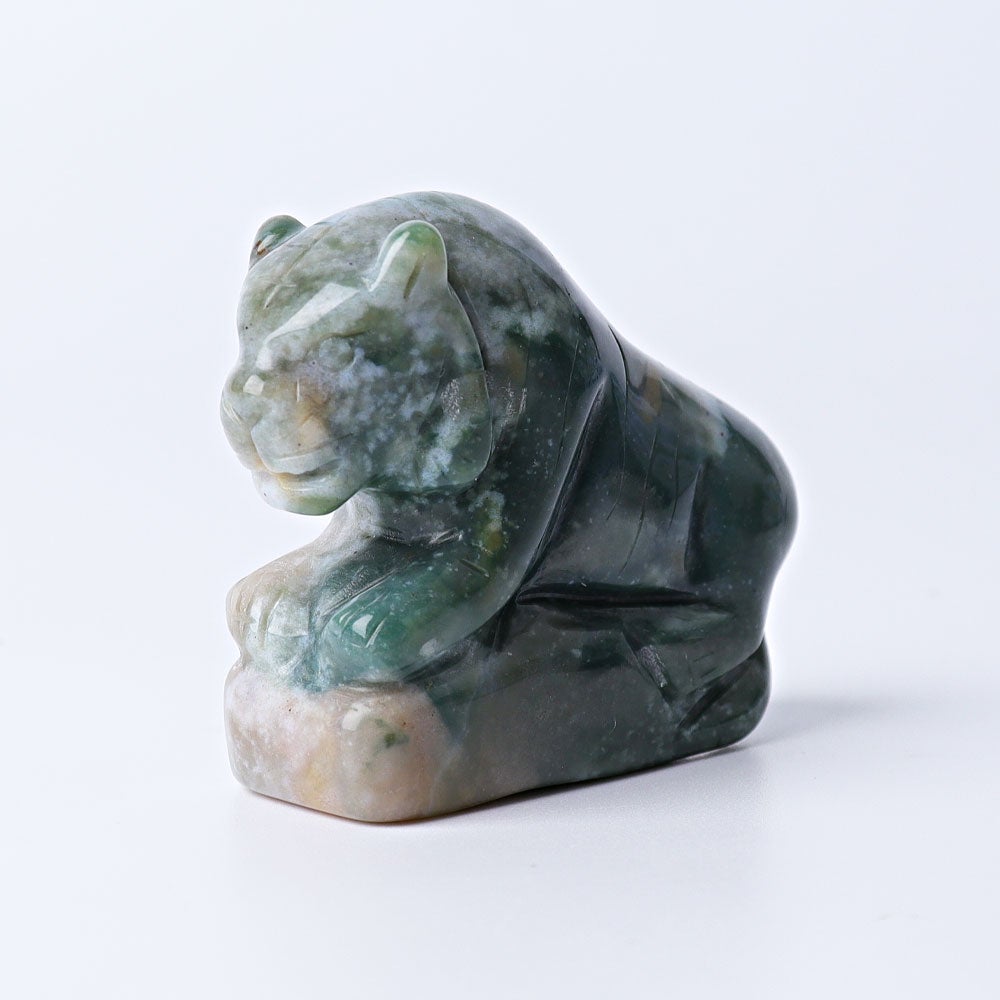 2.2" Moss Agate Tiger Crystal Carvings Best Crystal Wholesalers