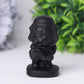 2.5" Black Obsidian Darth Vader Crystal Carvings Cartoon Bulk Best Crystal Wholesalers