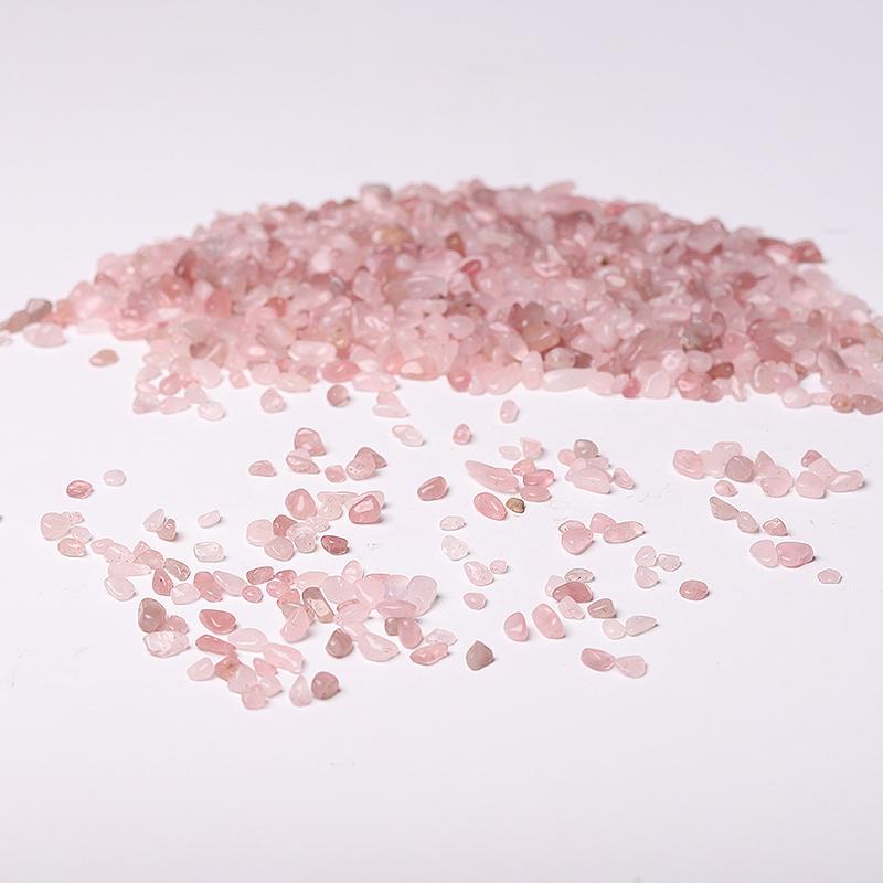 0.1kg Different Size High Quality Natural Rose Quartz Chips Crystal Chips for Decoration Best Crystal Wholesalers