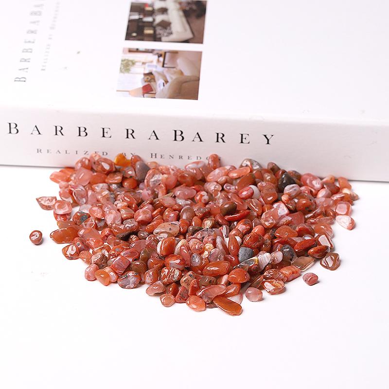 0.1kg Different Size Natural Carnelian Chips Crystal Chips for Decoration Best Crystal Wholesalers