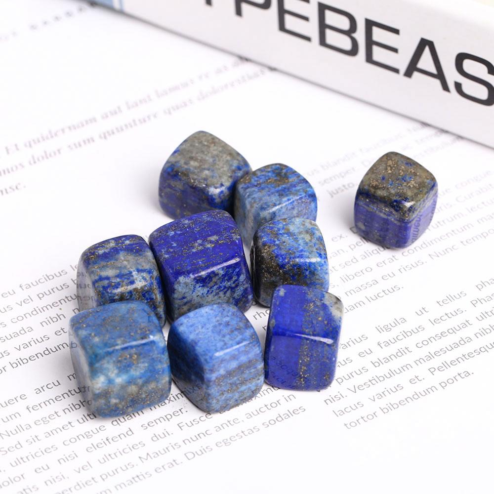 0.1kg Natural Polished Stones Blue Lapis Lazuli bulk tumbled stone Crystal Cubes Best Crystal Wholesalers