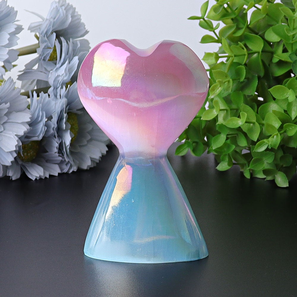 4.2" Selenite Aura Angel Crystal Heart Towers Points Bulk Best Crystal Wholesalers