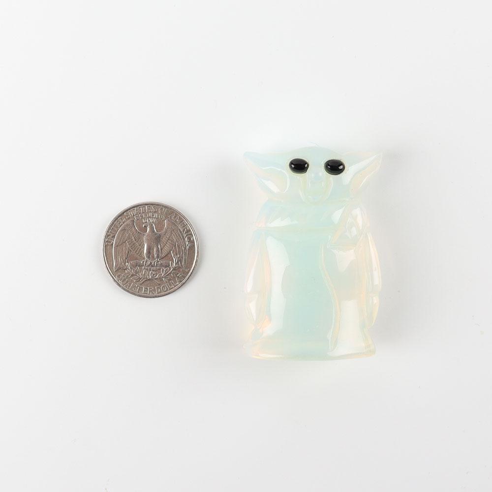 Opalite Crystal Carving Yoda Cartoon Bulk Best Crystal Wholesalers