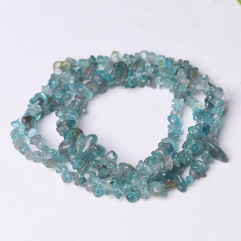 Drilled Crystal Chips with holes String for DIY bulk Bracelet Best Crystal Wholesalers Blue Apatite Rose Quartz Citrine Amazonite