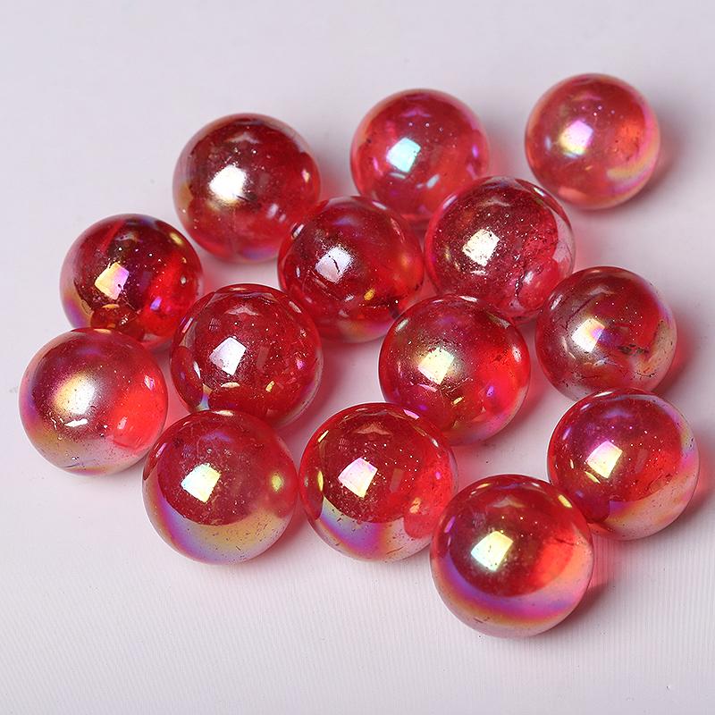 0.25kg Aura Red Crystal Spheres Best Crystal Wholesalers