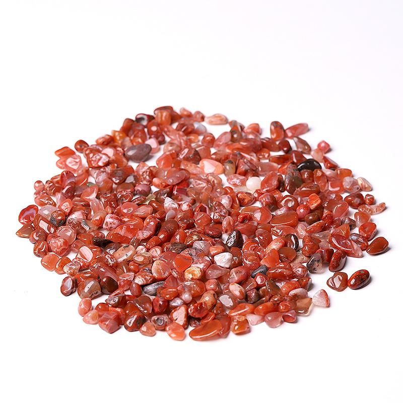 0.1kg Different Size Natural Carnelian Chips Crystal Chips for Decoration Best Crystal Wholesalers