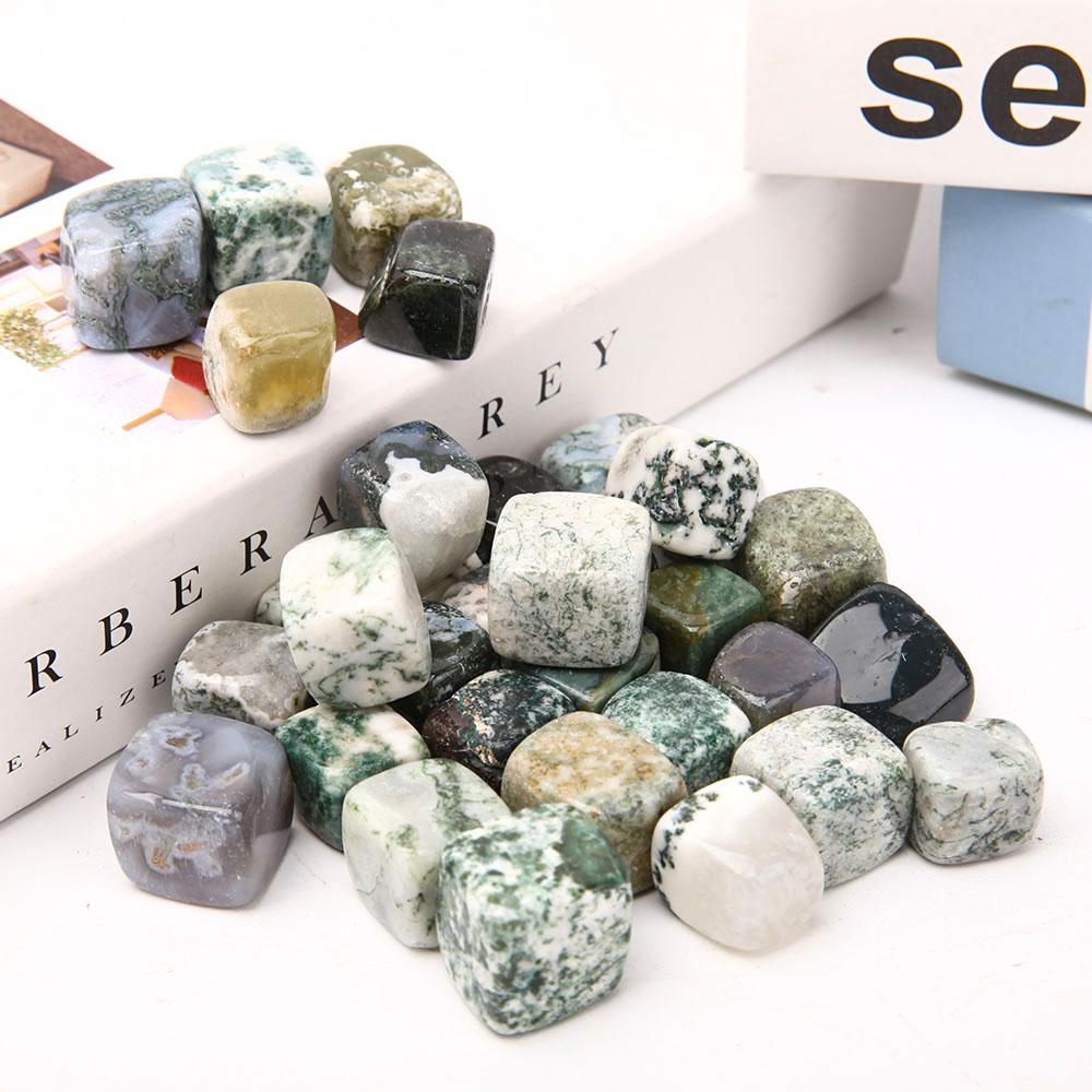 0.1kg Moss Agate Cubes Bag bulk tumbled stone Best Crystal Wholesalers