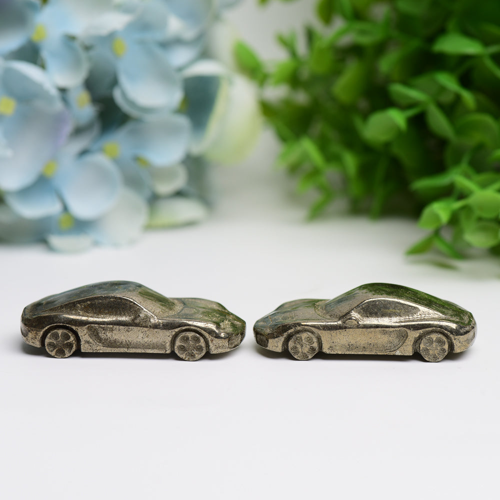 2.2" Pyrite Car Crystal Carving Free Form for Home Decor Model Bulk Best Crystal Wholesalers