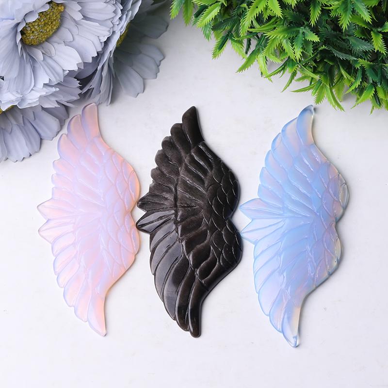 4.5" Angel Wings Crystal Carvings Model Bulk Best Crystal Wholesalers