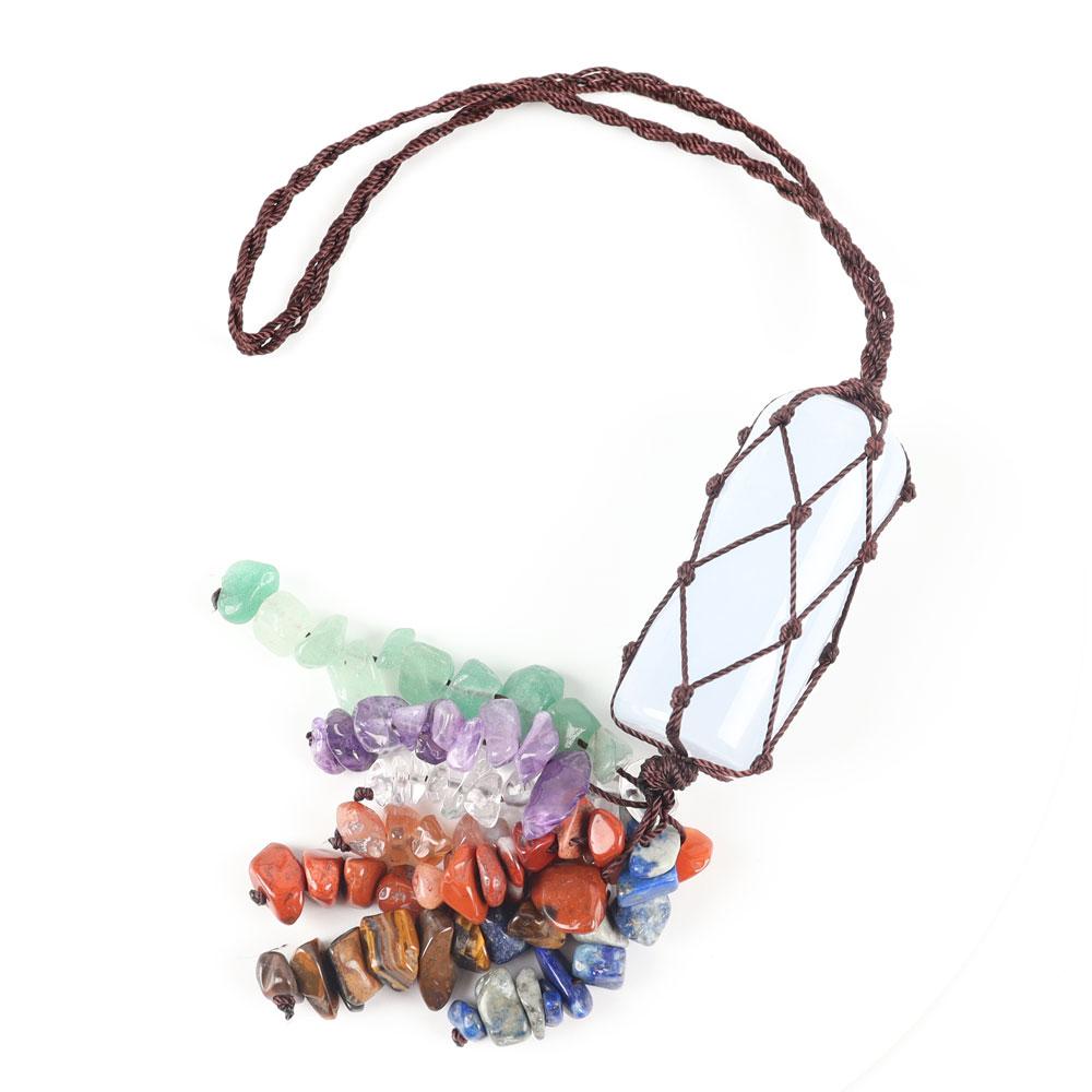 Natural Raw Clear Crystal Healing Stone Chakra Tassels Hanging Ornament Best Crystal Wholesalers