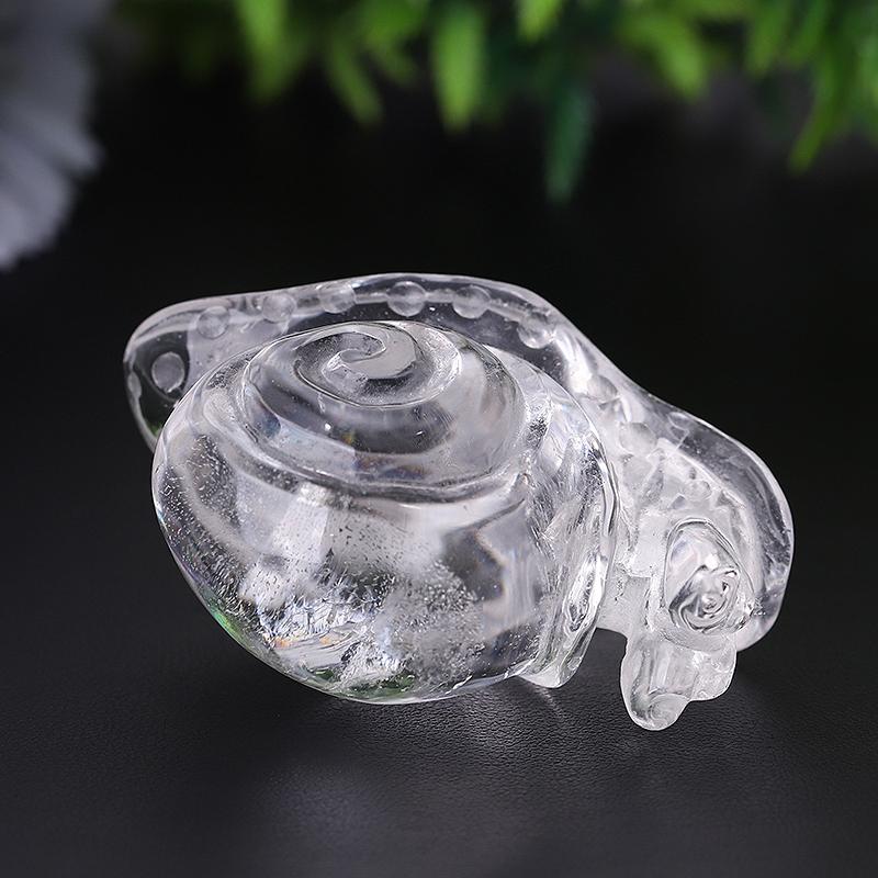 3" Clear Quartz Snail Crystal Carvings Animal Bulk Best Crystal Wholesalers