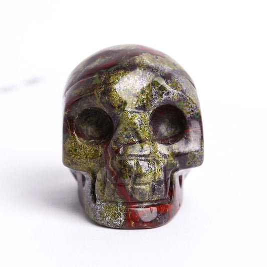 2" Dragon Blood Stone Crystal Skull Carvings Best Crystal Wholesalers