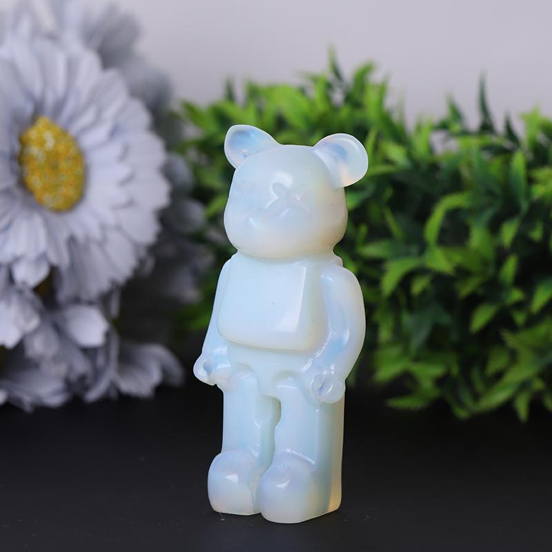 Opalite Bear Brick Crystal Carvings Cartoon Bulk Best Crystal Wholesalers