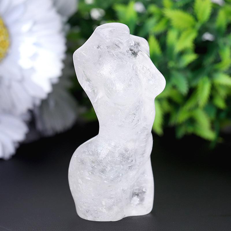 3" Clear Quartz Woman Man Model Body Crystal Carvings Best Crystal Wholesalers