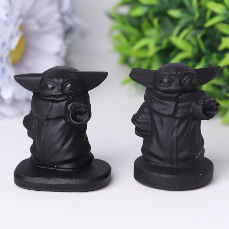 Black Obsidian Master Crystal Carvings Cartoon BulkBest Crystal Wholesalers