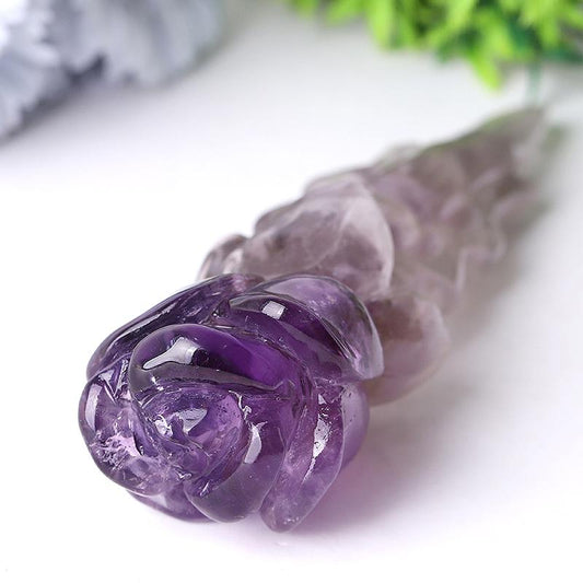 7.5" Amethyst Rose Crystal Carvings Best Crystal Wholesalers