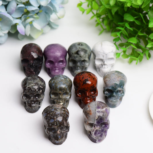 2.0" Mixed Crystal Skull Carving Bulk WholesaleBest Crystal Wholesalers