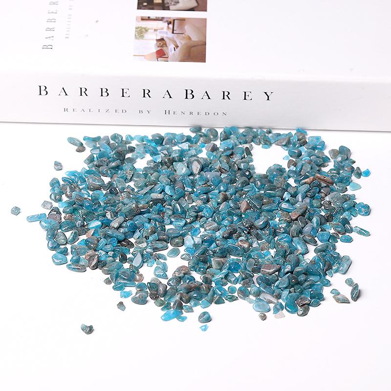 0.1kg 5-7mm Natural Blue Apatite Chips Crystal Chips for Decoration Best Crystal Wholesalers