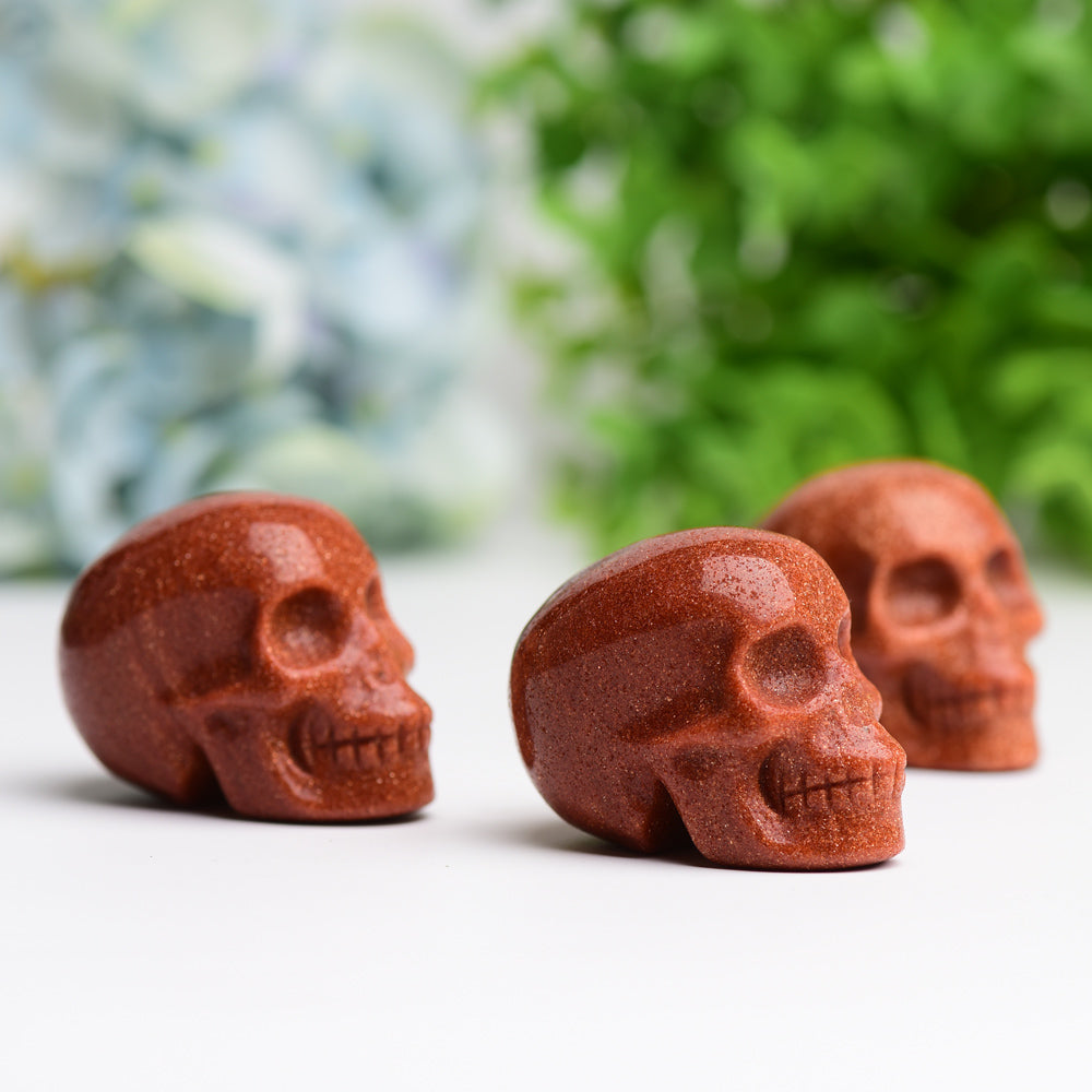 2.0" Golden Sandstone Skull Crystal Carving Bulk Best Crystal Wholesalers