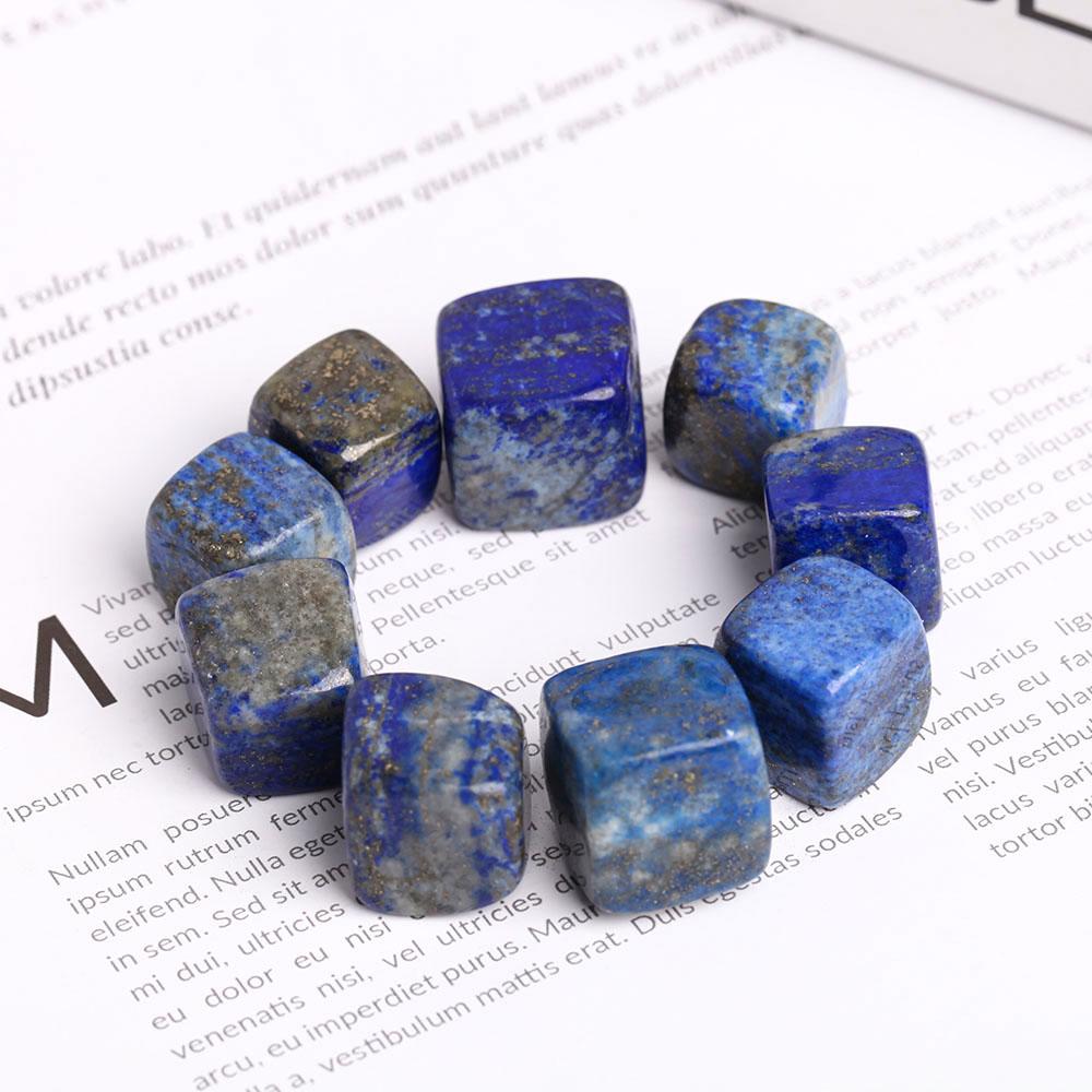 0.1kg Natural Polished Stones Blue Lapis Lazuli bulk tumbled stone Crystal Cubes Best Crystal Wholesalers