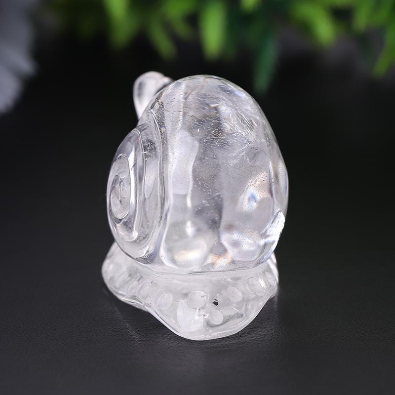 3" Clear Quartz Snail Crystal Carvings Animal Bulk Best Crystal Wholesalers