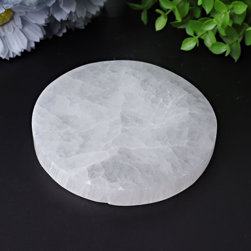 4" Selenite Plate with Printing Best Crystal Wholesalers