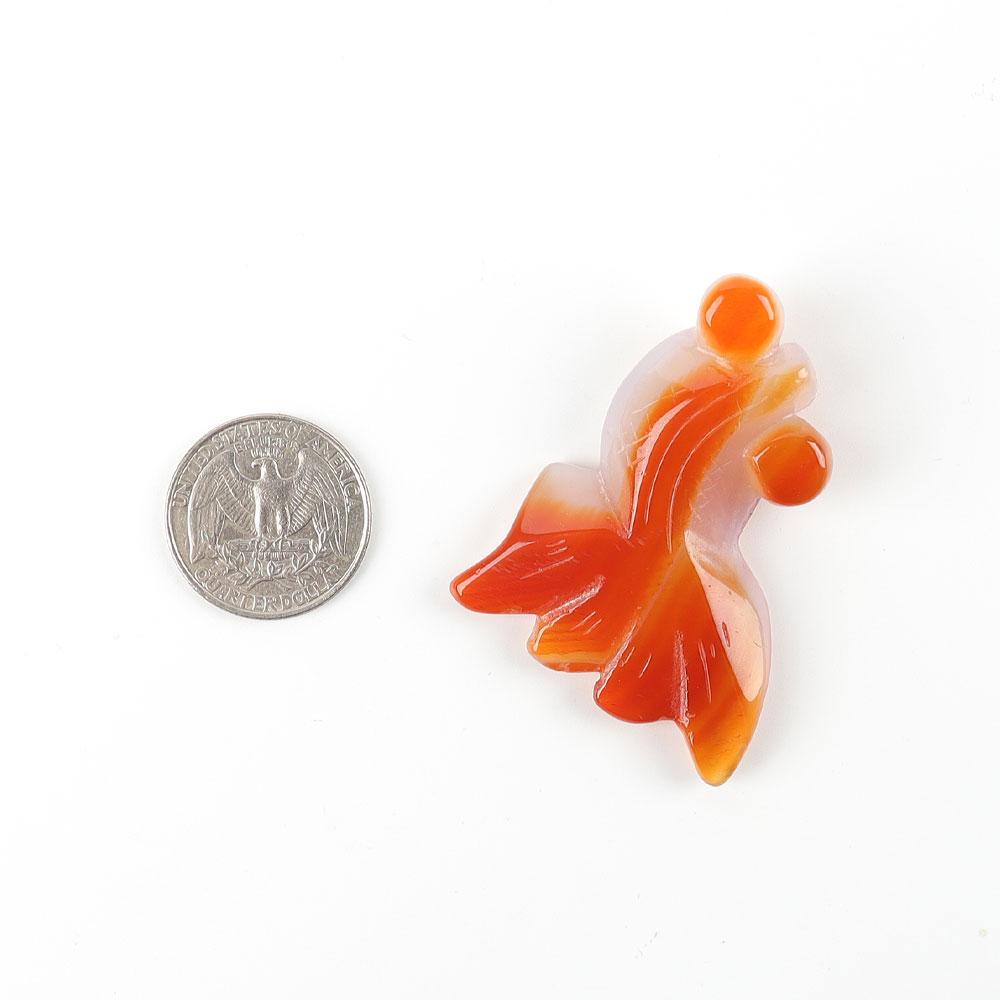 Carnelian Goldfish Pendant Animal Bulk Best Crystal Wholesalers