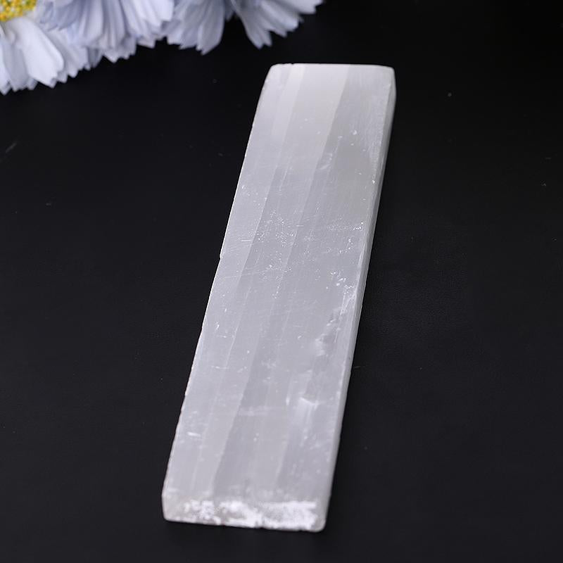 7.5" Selenite Stick Wand with Laser Engraved Chakra Pattern Bulk Best Crystal Wholesalers