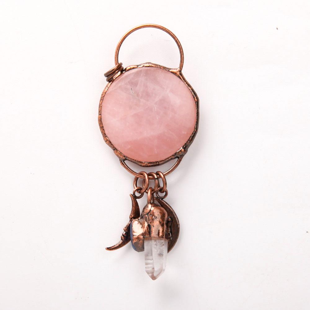 Rose Quartz Clear Quartz Kyanite Pendant Best Crystal Wholesalers