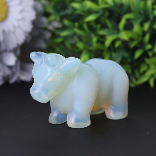 3.5" Opalite Cow Crystal Carving Animal Bulk Best Crystal Wholesalers