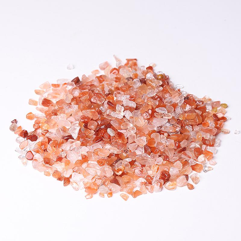 0.1kg Different Size Natural Red Quartz Chips Crystal Chips for Decoration Best Crystal Wholesalers