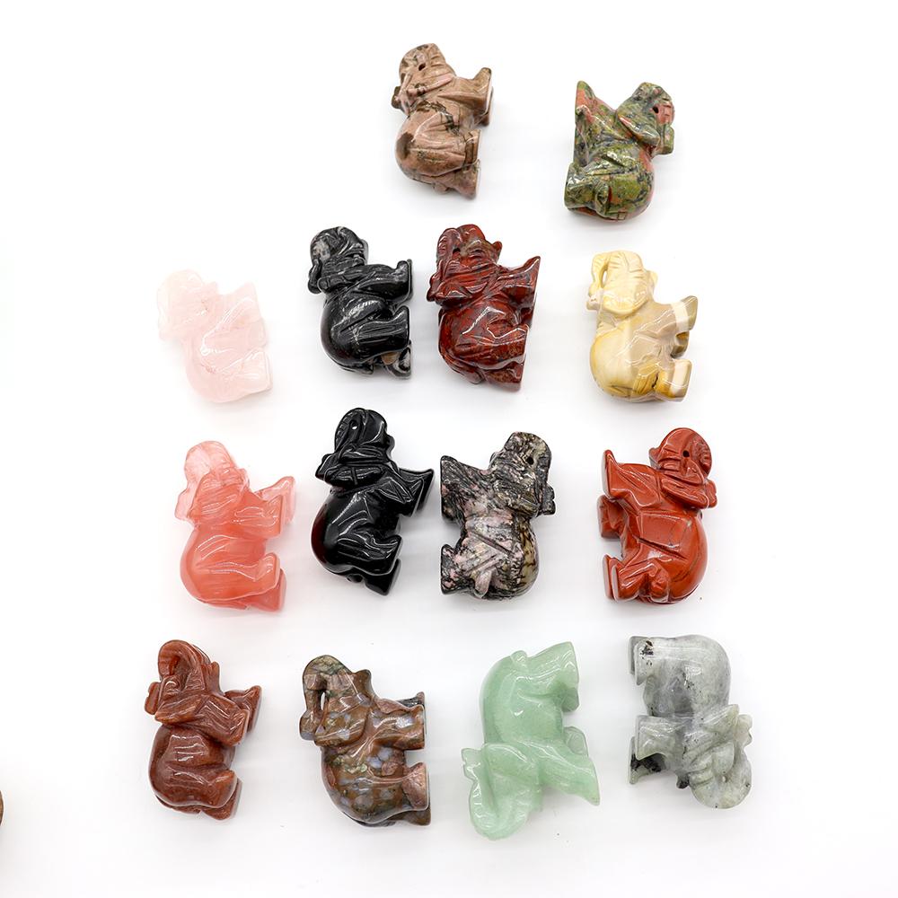 Carved Healing Crystals Gemstones Elephant Statue Figurine Animal Bulk Best Crystal Wholesalers