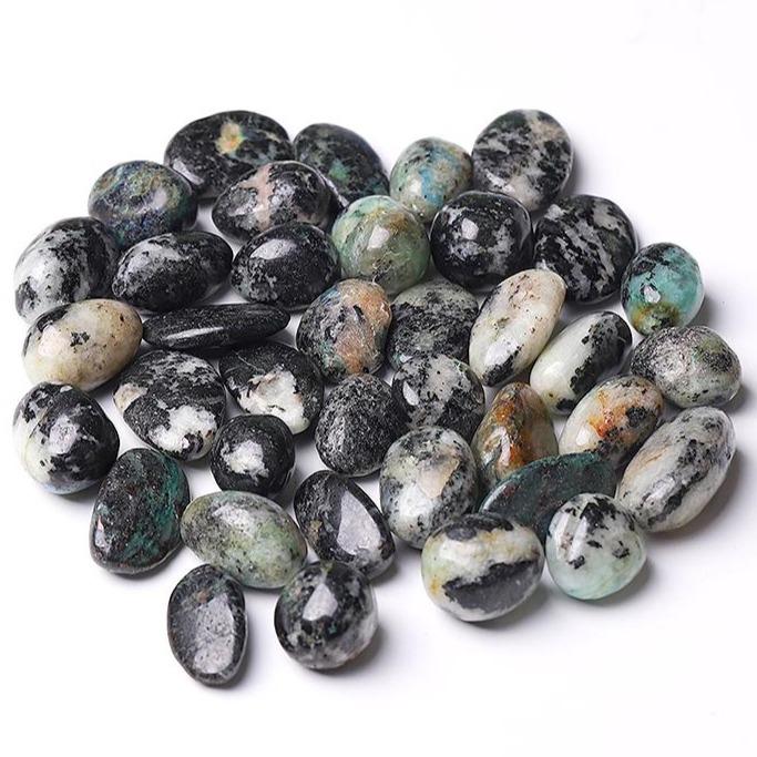 0.1kg 20mm-30mm Moss Agate bulk tumbled stone Best Crystal Wholesalers