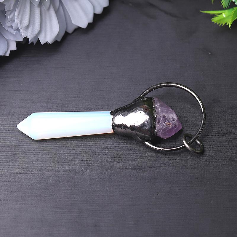 2.5" Opalite with Amethsyt Pendant for Jewelry DIY Best Crystal Wholesalers