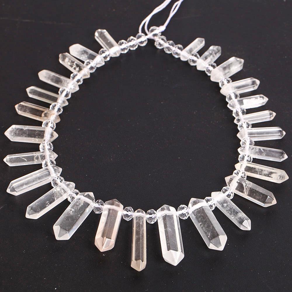 Clear Quartz Crystal Point Chain String for DIY Best Crystal Wholesalers