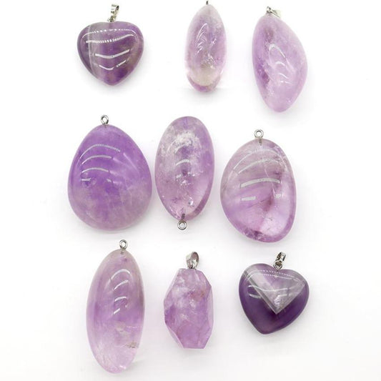 Gemstone Healing Crystal Amethyst Pendant 1pc Best Crystal Wholesalers