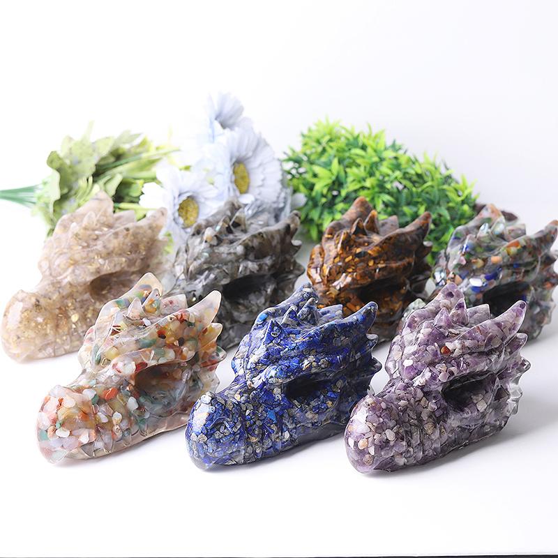 5.5" Large Resin Dragon Head Figurines Best Crystal Wholesalers